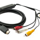 SYSTEM-S Cinch RCA Kabel 2 m 3 polig Stecker zu HDMI Standard Stecker 3 AV Komponente