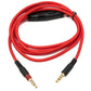 SYSTEM-S Audio Ersatz Kabel 150 cm AUX 3,5 mm Klinke geflochten Rot für Hyperx Cloud Mix Alpha