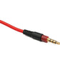 SYSTEM-S Audio Ersatz Kabel 150 cm AUX 3,5 mm Klinke geflochten Rot für Hyperx Cloud Mix Alpha