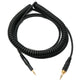 Câble de remplacement audio SYSTEM-S 2 m jack AUX spirale pour Audio Technica ATH M70x M60X M50x M40x