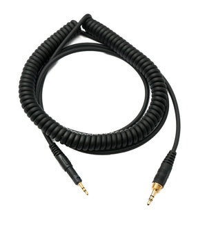 SYSTEM-S Audio replacement cable 2 m AUX jack spiral for Audio Technica ATH M70x M60X M50x M40x