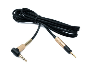 SYSTEM-S Audio Ersatz Kabel 150 cm AUX Klinke geflochten Knickschutz für Sennheiser Kopfhörer HD598 HD5XX