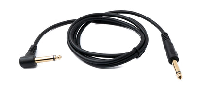 SYSTEM-S Audio Kabel 150 cm Mono TS 6.35 mm Klinke Stecker zu Stecker Winkel 1/4"