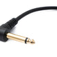 SYSTEM-S Audio Kabel 150 cm Mono TS 6.35 mm Klinke Stecker zu Stecker Winkel 1/4"