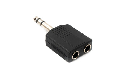 SYSTEM-S Y Audio Adapter Stereo TRS 6.35 mm Klinke Stecker zu 2x Buchse 1/4" Splitter Kabel