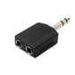 SYSTEM-S Y Audio Adapter Stereo TRS 6.35 mm Klinke Stecker zu 2x Buchse 1/4" Splitter Kabel