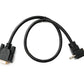 SYSTEM-S D Sub15 Kabel 50 cm HD VGA 15 Pin Stecker zu Stecker DB15 Winkel Down Angled