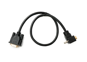 SYSTEM-S D Sub15 Kabel 50 cm HD VGA 15 Pin Stecker zu Stecker DB15 Winkel Down Angled