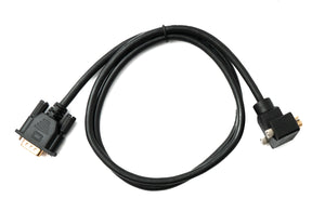 SYSTEM-S D Sub15 Kabel 100 cm HD VGA 15 Pin Stecker zu Stecker DB15 Winkel Down Angled