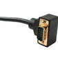 SYSTEM-S D Sub15 Kabel 150 cm HD VGA 15 Pin Stecker zu Stecker DB15 Winkel Down Angled