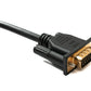 SYSTEM-S D Sub15 cable 150 cm HD VGA 15 pin male to male DB15 angled left angled