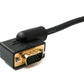 SYSTEM-S D Sub15 cable 150 cm HD VGA 15 pin male to male DB15 angled left angled