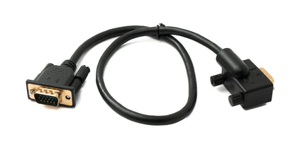 SYSTEM-S D Sub15 Kabel 50 cm HD VGA 15 Pin Stecker zu Stecker DB15 Winkel Left Angled