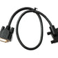 SYSTEM-S D Sub15 cable 50 cm HD VGA 15 pin male to male DB15 angled left angled