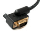 SYSTEM-S D Sub15 cable 50 cm HD VGA 15 pin male to male DB15 angled left angled