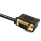 SYSTEM-S D Sub15 Kabel 100 cm HD VGA 15 Pin Stecker zu Stecker DB15 Winkel Right Angled