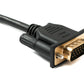 SYSTEM-S D Sub15 Kabel 50 cm HD VGA 15 Pin Stecker zu Stecker DB15 Winkel Right Angled