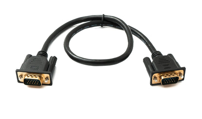 SYSTEM-S D Sub15 Kabel 50 cm HD VGA 15 Pin Stecker zu Stecker DB15