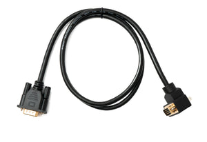 SYSTEM-S D Sub15 Kabel 100 cm HD VGA 15 Pin Stecker zu Stecker DB15 Winkel Up Angled