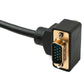 SYSTEM-S D Sub15 cable 100 cm HD VGA 15 pin male to male DB15 angled up angled
