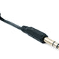 SYSTEM-S Audio Kabel 60 cm Stereo TRS 6.35 mm Klinke Stecker zu 3,5 mm Stecker Spirale