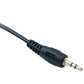 SYSTEM-S Audio Kabel 60 cm Stereo TRS 6.35 mm Klinke Stecker zu 3,5 mm Stecker Spirale