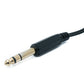 SYSTEM-S Audio Kabel 60 cm Stereo TRS 6.35 mm Klinke Stecker zu 3,5 mm Buchse Spirale