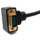 SYSTEM-S D Sub15 cable 100 cm HD VGA 15 pin male to female DB15 angled down angled