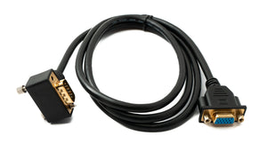 SYSTEM-S D Sub15 Kabel 150 cm HD VGA 15 Pin Stecker zu Buchse DB15 Winkel Down Angled