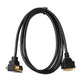 SYSTEM-S D Sub15 cable 150 cm HD VGA 15 pin male to female DB15 angled down angled