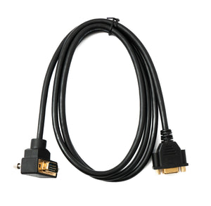 SYSTEM-S D Sub15 Kabel 150 cm HD VGA 15 Pin Stecker zu Buchse DB15 Winkel Down Angled