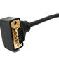 SYSTEM-S D Sub15 cable 150 cm HD VGA 15 pin male to female DB15 angled down angled