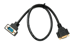 SYSTEM-S D Sub15 Kabel 50 cm HD VGA 15 Pin Stecker zu Buchse DB15 Winkel Down Angled