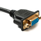 SYSTEM-S D Sub15 Kabel 50 cm HD VGA 15 Pin Stecker zu Buchse DB15 Winkel Down Angled