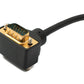 SYSTEM-S D Sub15 Kabel 50 cm HD VGA 15 Pin Stecker zu Buchse DB15 Winkel Down Angled