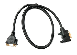 SYSTEM-S D Sub15 Kabel 100 cm HD VGA 15 Pin Stecker zu Buchse DB15 Winkel Left Angled Adapter