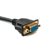 SYSTEM-S D Sub15 cable 150 cm HD VGA 15 pin male to female DB15 angled left angled