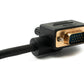SYSTEM-S D Sub15 cable 150 cm HD VGA 15 pin male to female DB15 angled left angled