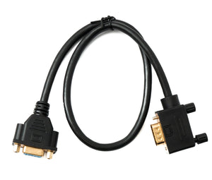 SYSTEM-S D Sub15 Kabel 50 cm HD VGA 15 Pin Stecker zu Buchse DB15 Winkel Left Angled