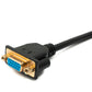 SYSTEM-S D Sub15 Kabel 50 cm HD VGA 15 Pin Stecker zu Buchse DB15 Winkel Left Angled