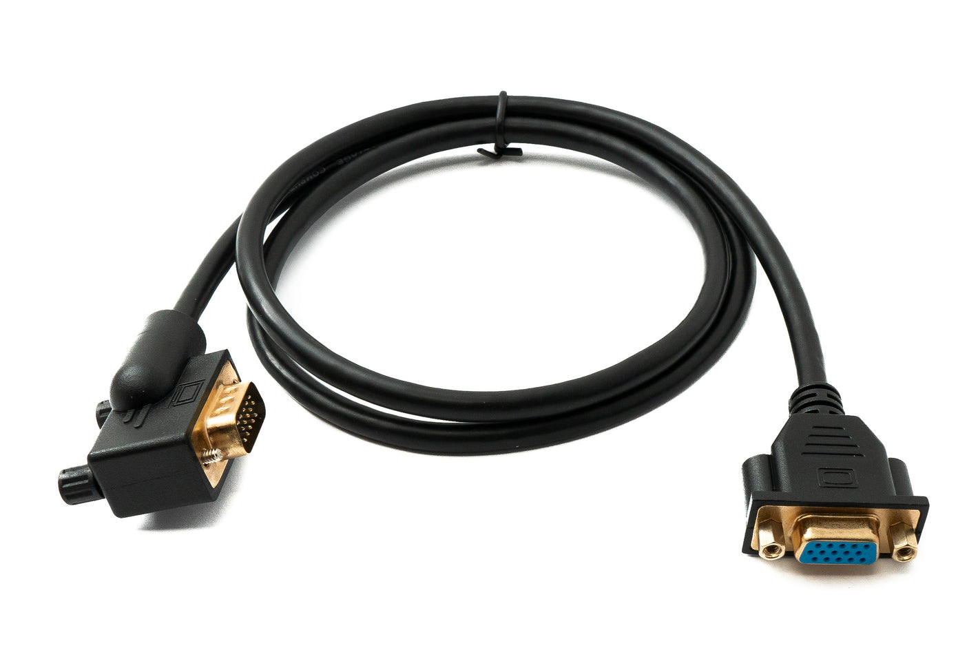 SYSTEM-S D Sub15 Kabel 100 cm HD VGA 15 Pin Stecker zu Buchse DB15 Winkel Right Angled Adapter