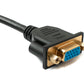 SYSTEM-S D Sub15 Kabel 100 cm HD VGA 15 Pin Stecker zu Buchse DB15 Winkel Right Angled