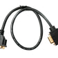 SYSTEM-S D Sub15 cable 50 cm HD VGA 15 pin male to female DB15 angled right angled