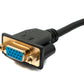 SYSTEM-S D Sub15 cable 50 cm HD VGA 15 pin male to female DB15 angled right angled