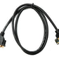 SYSTEM-S D Sub15 Kabel 100 cm HD VGA 15 Pin Stecker zu Buchse DB15 Winkel Up Angled