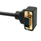 SYSTEM-S D Sub15 Kabel 100 cm HD VGA 15 Pin Stecker zu Buchse DB15 Winkel Up Angled