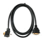 SYSTEM-S D Sub15 cable 150 cm HD VGA 15 pin male to female DB15 angled up angled