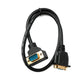 SYSTEM-S D Sub15 Kabel 50 cm HD VGA 15 Pin Stecker zu Buchse DB15 Winkel Up Angled