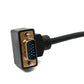 SYSTEM-S D Sub15 Kabel 50 cm HD VGA 15 Pin Stecker zu Buchse DB15 Winkel Up Angled