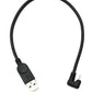 SYSTEM-S USB 3.1 Kabel 30 cm Typ C Stecker zu 2.0 A Stecker 180° U Turn Winkel Adapter